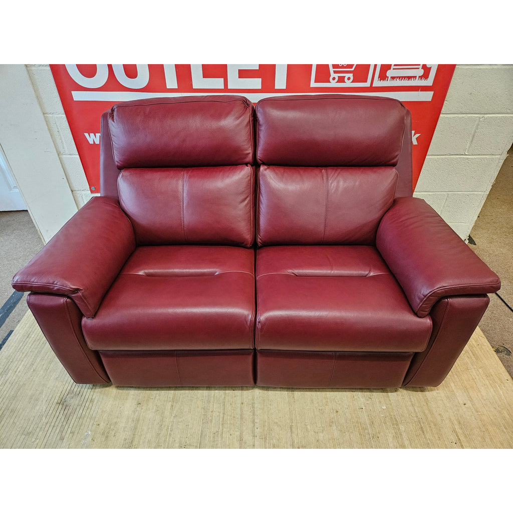 G Plan Thornbury 2 Seater Leather Sofa - Capri Claret / B Grade