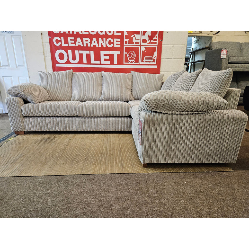 Melody Scatter Back Corner Sofa - Cream / A Grade