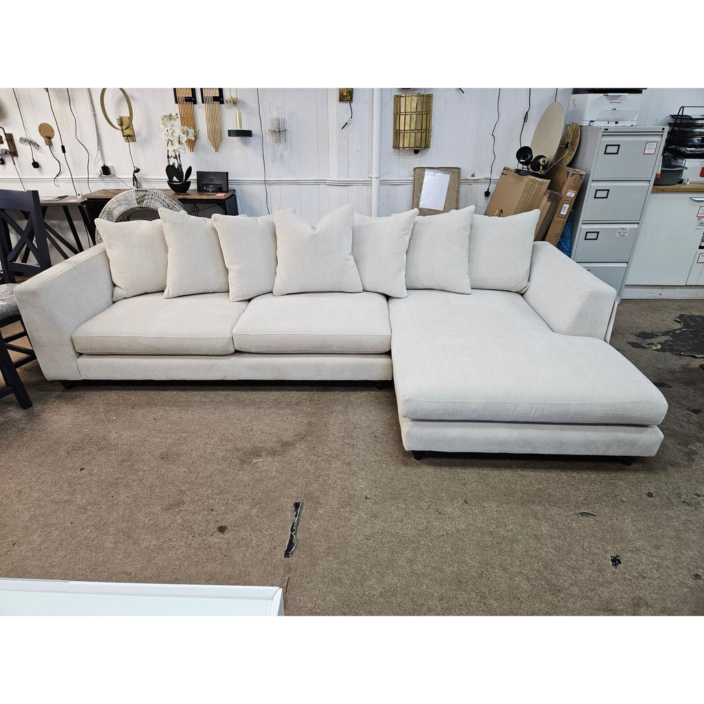 Klarin Chaise Corner Sofa - Cream / B Grade