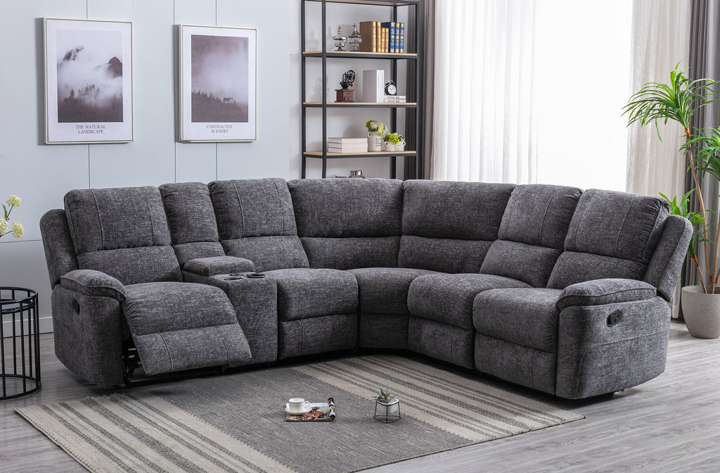 Norfolk Manual Reclining Corner Sofa With Drinks Console