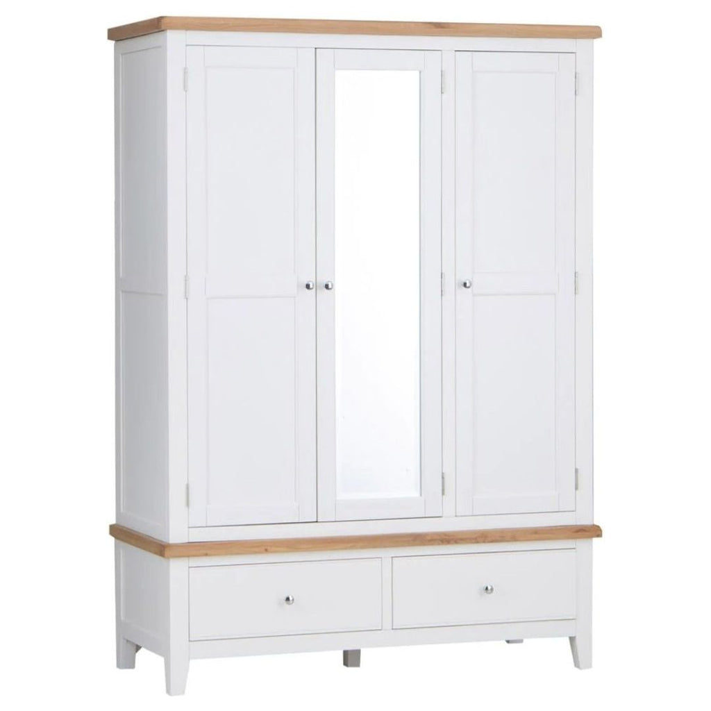 EA 3 Door Wardrobe - White / A Grade