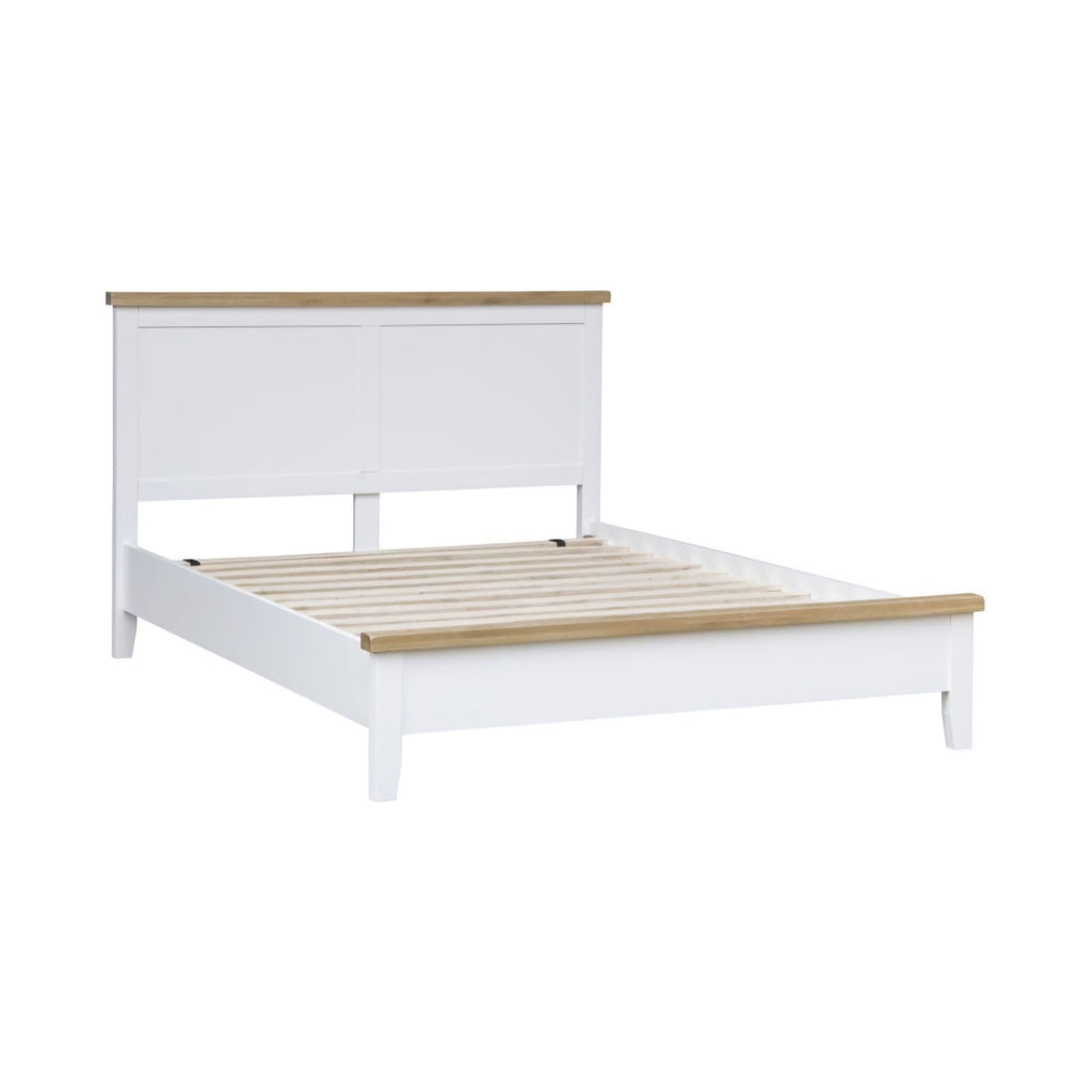 EA King Size Bed Frame - White / A Grade