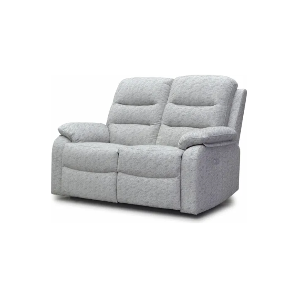 Como 2 Seater Power Reclining Fabric Sofa - Steel Grey