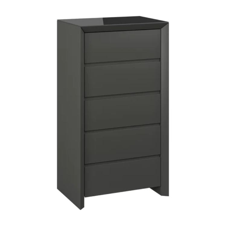 Mint 5 Drawer Narrow Chest - Matt Dark Grey (2) / B Grade