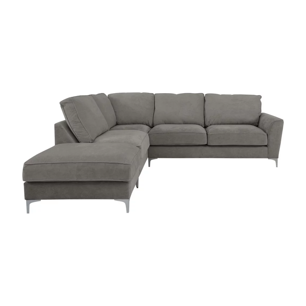 Legend Classic Back Fabric Corner Sofa - Kingston Grey / B Grade