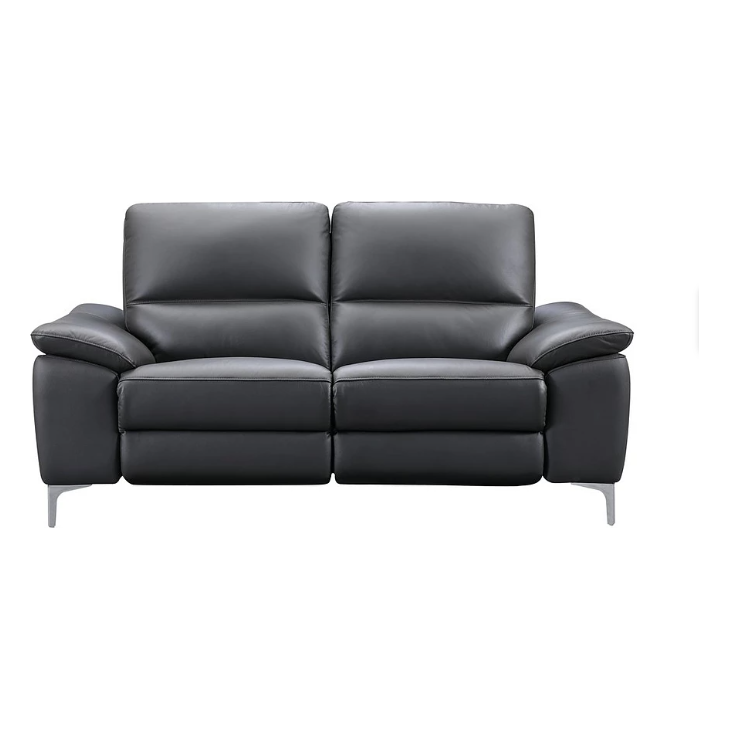 Pavilion 2 Seater Leather/Faux Leather Power Recliner Sofa - Charcoal / B Grade