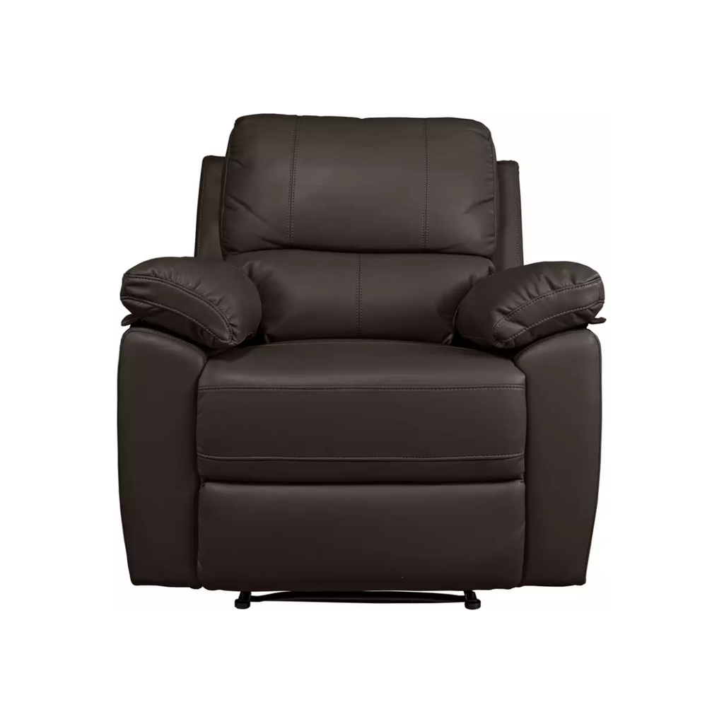 Argos Home Toby Faux Leather Manual Recline Armchair - Chocolate / B Grade