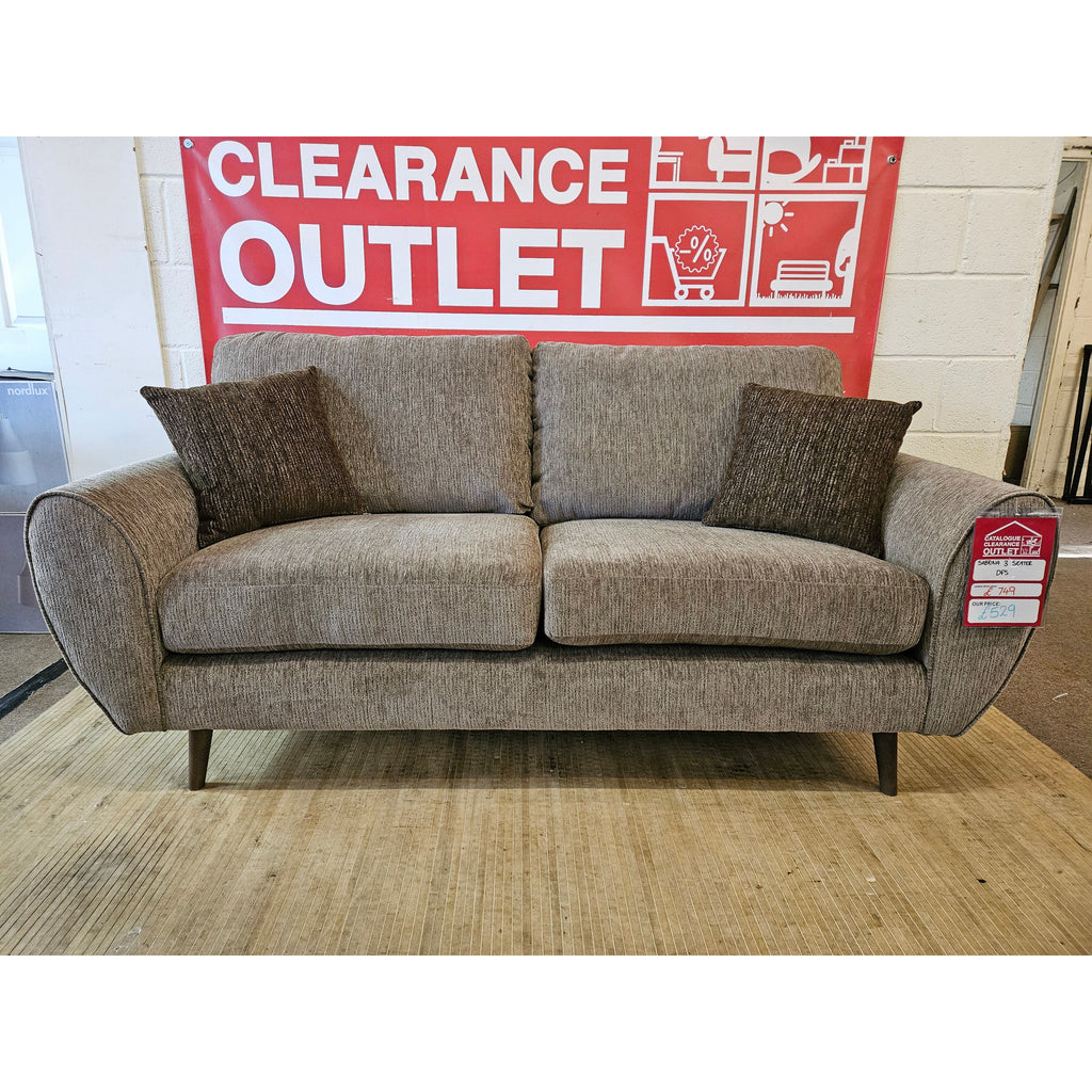 Sabrina 3 Seater Fabric Sofa - Taupe / A Grade