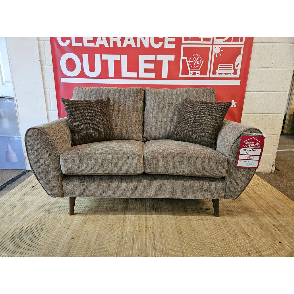 Sabrina 2 Seater Fabric Sofa - Taupe / A Grade